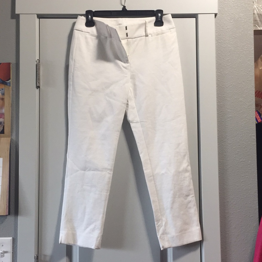 Loft brand white riviera pant size 0 Julie fit